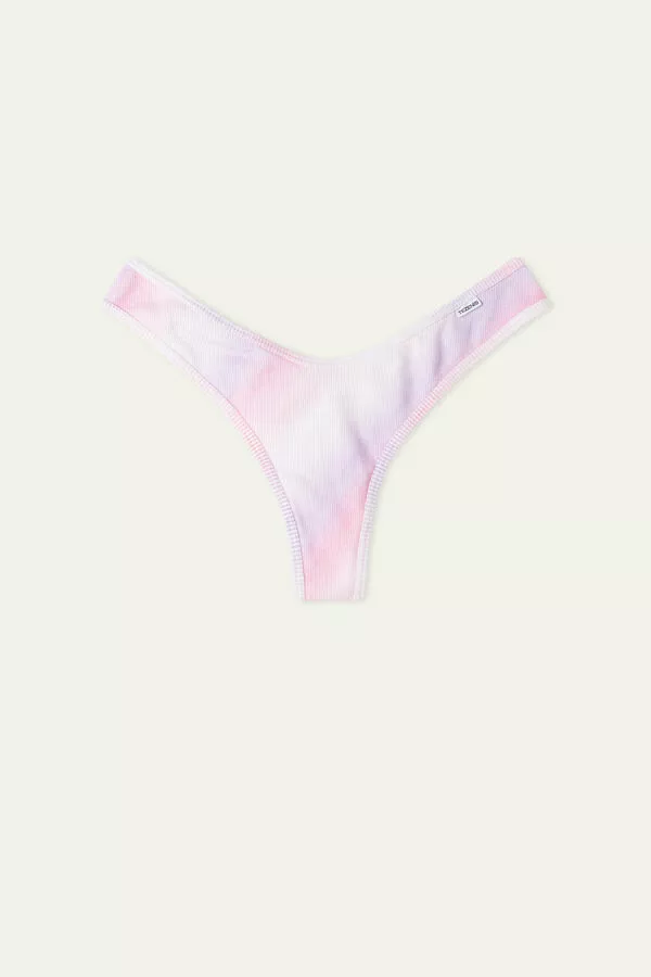Tezenis High-Cut Ribbed Brazilian Panties With Logo 5 Tezenis High-Cut Ribbed Brazilian Panties With Logo - Image 5