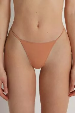 Tezenis High-Cut Microfiber Brazilian String Panties