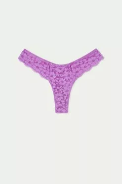 Tezenis High-Cut Lace Brazilian Panties With Cut-Outs -Outlet Tops Store 1SB1571313V F