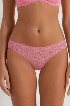 Tezenis Recycled Lace Laser-Cut Microfiber Brazilian Panties