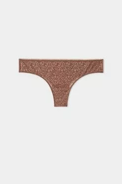 Tezenis Recycled Lace Laser-Cut Microfiber Brazilian Panties -Outlet Tops Store 1SB2060V633V F