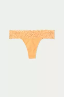 Tezenis Recycled Cotton And Lace Brazilian Panties -Outlet Tops Store 1SB5060253V F