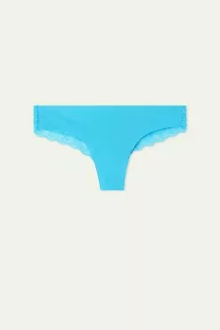 Tezenis Laser-Cut Cotton Recycled Lace Brazilian Panties -Outlet Tops Store 1SB5060V257V F