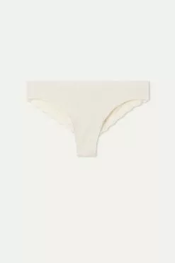 Tezenis Laser-Cut Cotton Recycled Lace Brazilian Panties -Outlet Tops Store 1SB5060V3106 F