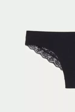 Tezenis Laser-Cut Cotton Recycled Lace Brazilian Panties -Outlet Tops Store 1SB5060V 019 D1