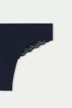 Tezenis Laser-Cut Cotton Recycled Lace Brazilian Panties -Outlet Tops Store 1SB5060V 624T D1