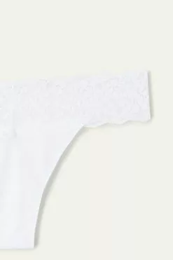 Tezenis Recycled Cotton And Lace Brazilian Panties -Outlet Tops Store 1SB5060 001 D1