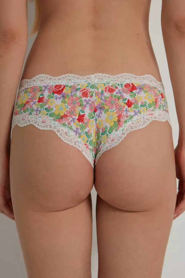 Tezenis Printed Microfiber And Lace Hipster Brazilian 2 Tezenis Printed Microfiber And Lace Hipster Brazilian - Image 2