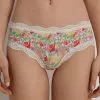 Tezenis Printed Microfiber And Lace Hipster Brazilian