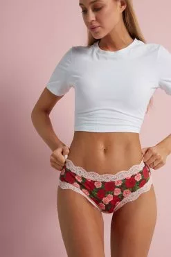 Tezenis Printed Microfiber And Lace Hipster Brazilian -Outlet Tops Store 1SC1095T300V M