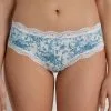 Tezenis Printed Microfiber And Lace Hipster Brazilian