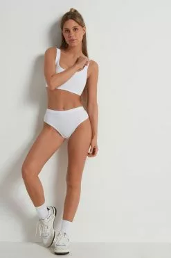 Tezenis Spring Rib High Rise Cotton Brazilian Hipsters 7 Tezenis Spring Rib High Rise Cotton Brazilian Hipsters -Outlet Tops Store 1SC1556001 M