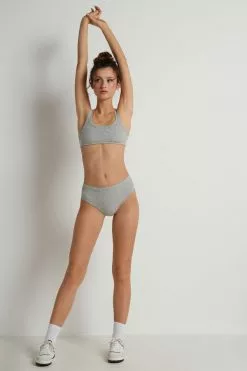 Tezenis Spring Rib High Rise Cotton Brazilian Hipsters -Outlet Tops Store 1SC1556031 M