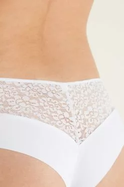 Tezenis Laser-Cut Microfiber Recycled Lace Brazilian Panties -Outlet Tops Store 1SC2060V001 DT1W