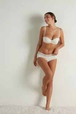 Tezenis Recycled Cotton And Lace Boyshorts -Outlet Tops Store 1SC50603106 M