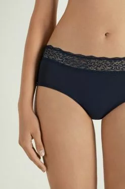 Tezenis Recycled Cotton And Lace Boyshorts -Outlet Tops Store 1SC5060624T DT1W