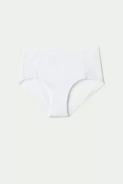 Tezenis Recycled Cotton And Lace High-Leg Panties -Outlet Tops Store 1SN5060E 001 F