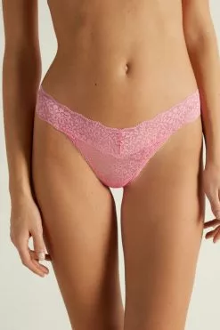 Tezenis Recycled Lace High-Cut Thong