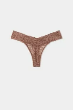 Tezenis Recycled Lace High-Cut Thong -Outlet Tops Store 1SP060S633V F