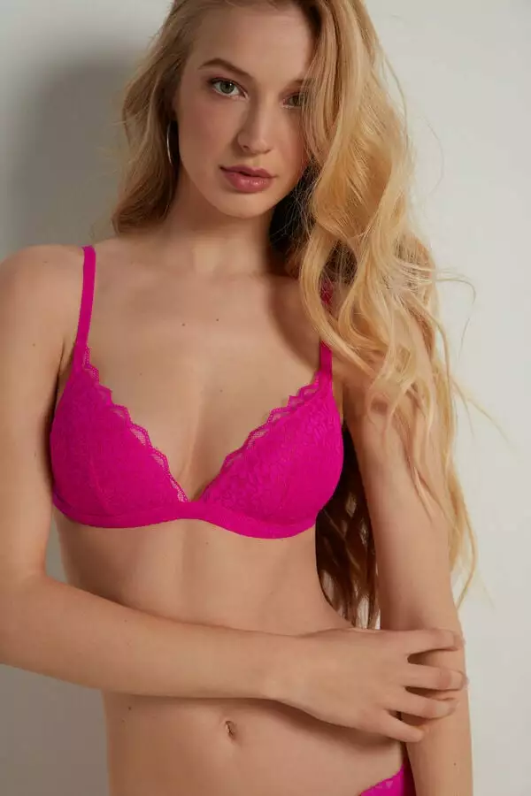 Tezenis Positano Lace Padded Triangle Bra 3 Tezenis Positano Lace Padded Triangle Bra - Image 3