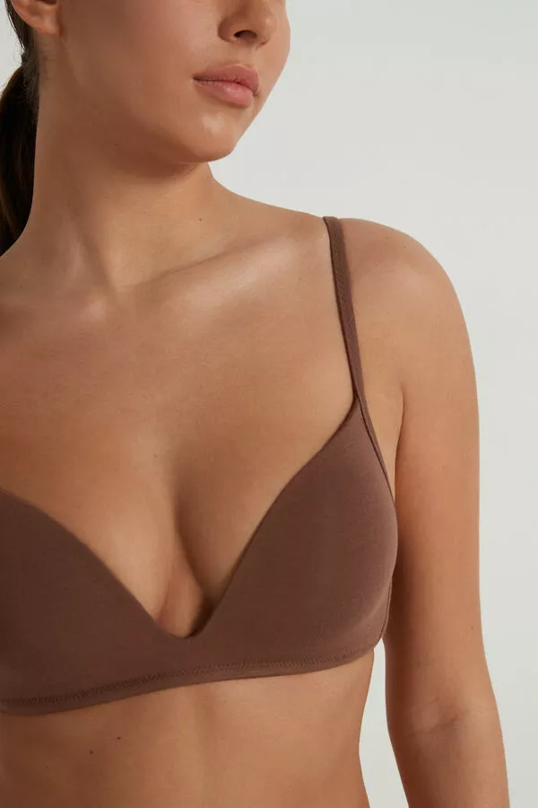 Tezenis London Non-Wired Padded Triangle Bralette In Cotton 4 Tezenis London Non-Wired Padded Triangle Bralette In Cotton - Image 4
