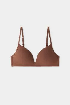 Tezenis London Non-Wired Padded Triangle Bralette In Cotton 9 Tezenis London Non-Wired Padded Triangle Bralette In Cotton -Outlet Tops Store 1TI050633V F
