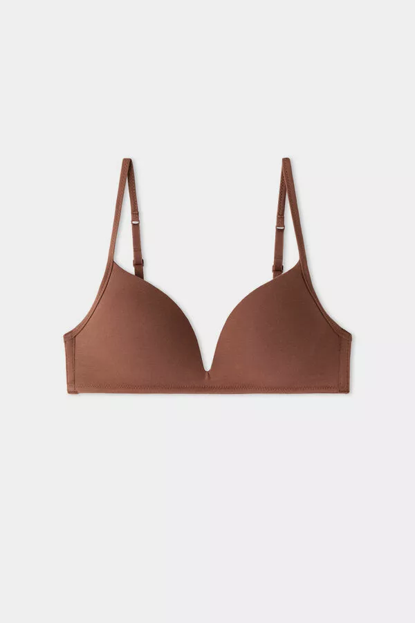 Tezenis London Non-Wired Padded Triangle Bralette In Cotton 5 Tezenis London Non-Wired Padded Triangle Bralette In Cotton - Image 5