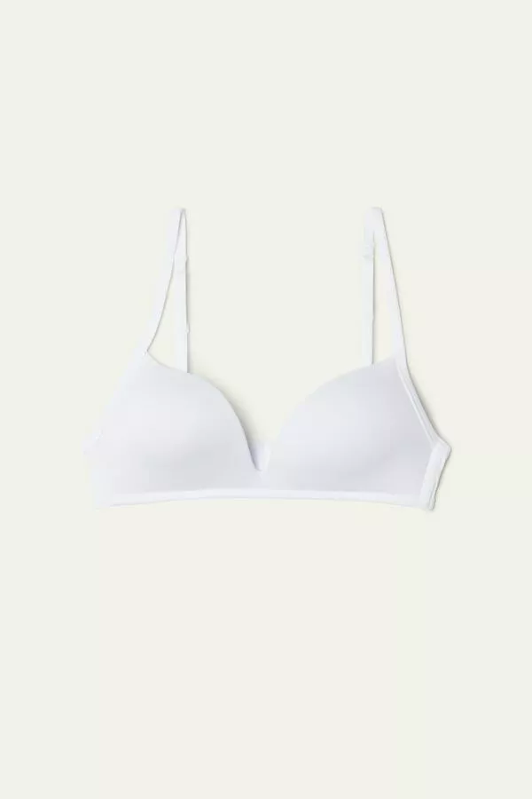 Tezenis London Non-Wired Padded Triangle Bralette In Cotton 5 Tezenis London Non-Wired Padded Triangle Bralette In Cotton - Image 5