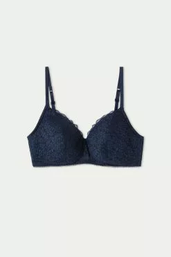 Tezenis Warsaw Lightly Padded Lace Triangle Bra -Outlet Tops Store 1TI060F624T F