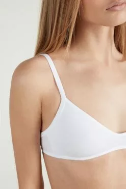 Tezenis Lisbon Non-Wired Triangle Bralette In Cotton -Outlet Tops Store 1TS050 wear 001 DT1