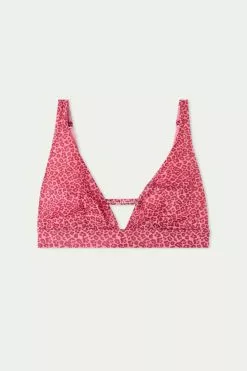 Tezenis Pretty Leopard Triangle Bra -Outlet Tops Store 1TS1538298V F