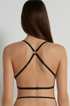 Tezenis Seduction Mesh Triangle Bra -Outlet Tops Store 1TS1543019 BI