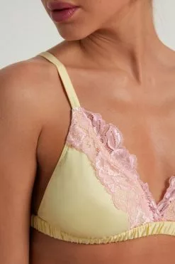 Tezenis Delicate Satin Triangle Bra -Outlet Tops Store 1TS1554269V DT1W