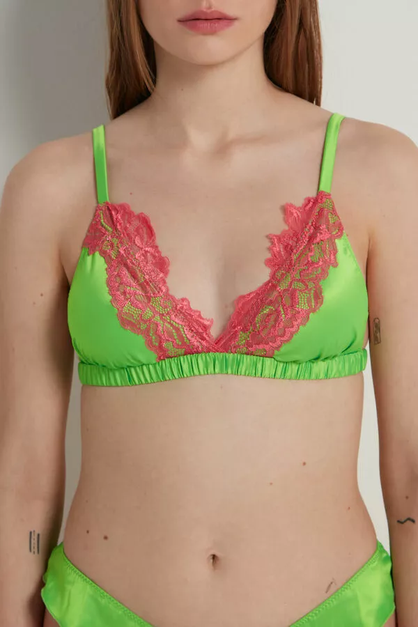 Tezenis Delicate Satin Triangle Bra 1 Tezenis Delicate Satin Triangle Bra
