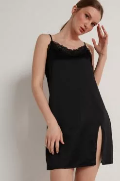 Tezenis Vented Satin And Lace Slip -Outlet Tops Store 1VC960019 M