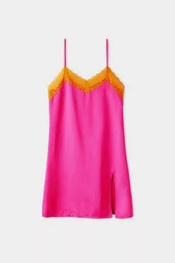 Tezenis Vented Satin And Lace Slip 9 Tezenis Vented Satin And Lace Slip -Outlet Tops Store 1VC960661V F