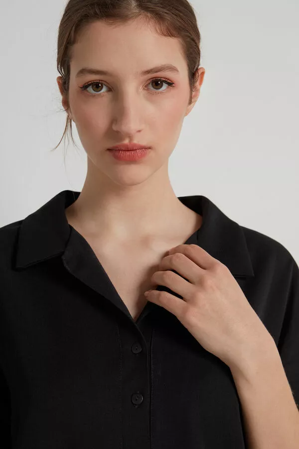 Tezenis Twill 3/4 Sleeve Dress 4 Tezenis Twill 3/4 Sleeve Dress - Image 4