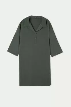 Tezenis Twill 3/4 Sleeve Dress 9 Tezenis Twill 3/4 Sleeve Dress -Outlet Tops Store 1WA1156068V F