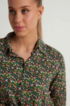 Tezenis Long Sleeve Viscose Cloth Shirtdress -Outlet Tops Store 1WA1162275V DT1W