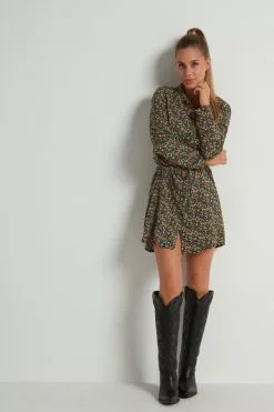 Tezenis Long Sleeve Viscose Cloth Shirtdress -Outlet Tops Store 1WA1162275V M