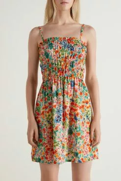 Tezenis Smocked Spaghetti Strap Mini Dress