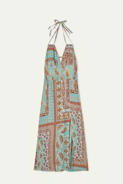 Tezenis Viscose Cloth Triangle Midi Dress -Outlet Tops Store 1WA1294842U F