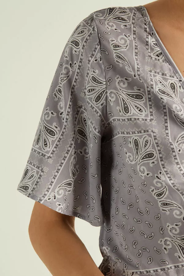 Tezenis Short Sleeve Cloth Mini Dress With Knot 4 Tezenis Short Sleeve Cloth Mini Dress With Knot - Image 4