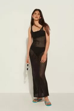Tezenis Slit Long Dress In Mesh Crochet 7 Tezenis Slit Long Dress In Mesh Crochet -Outlet Tops Store 1WA1382019 M
