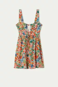 Tezenis Sleeveless Cloth Dress With Lacing -Outlet Tops Store 1WA1441847U F