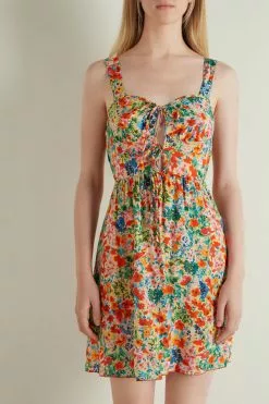 Tezenis Sleeveless Cloth Dress With Lacing