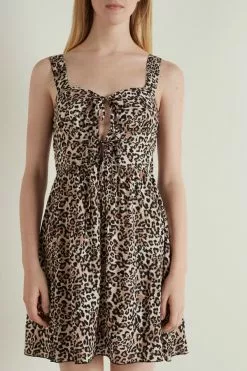 Tezenis Sleeveless Cloth Dress With Lacing