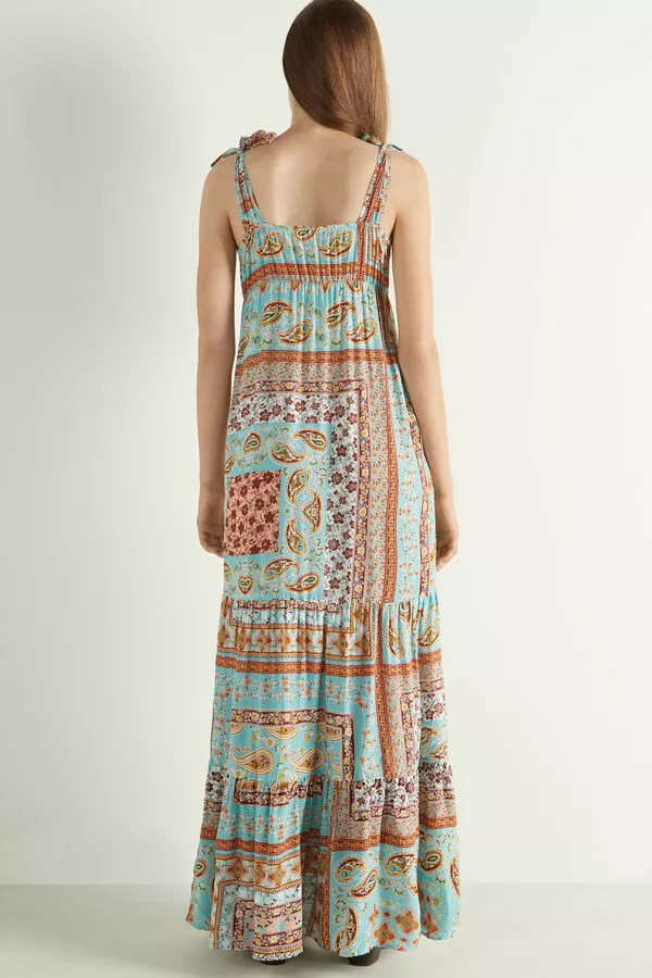 Tezenis Sleeveless Maxi Dress With Bows 2 Tezenis Sleeveless Maxi Dress With Bows - Image 2