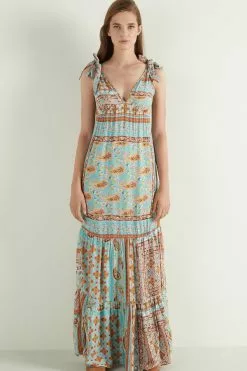 Tezenis Sleeveless Maxi Dress With Bows