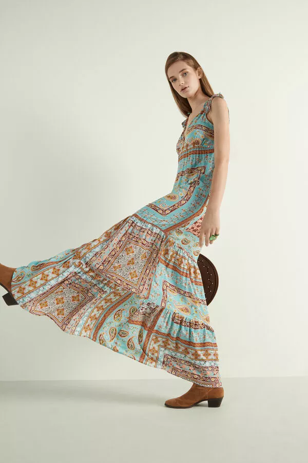 Tezenis Sleeveless Maxi Dress With Bows 3 Tezenis Sleeveless Maxi Dress With Bows - Image 3